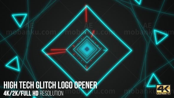 高科技图形Logo动画AE模板