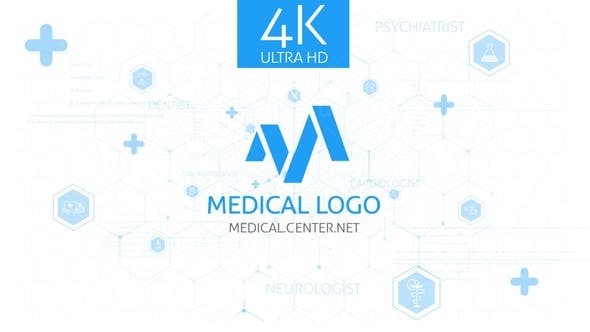 生物医学logo演绎动画AE模板