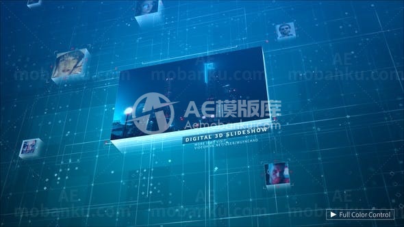 数字科技背景视频展示AE模板