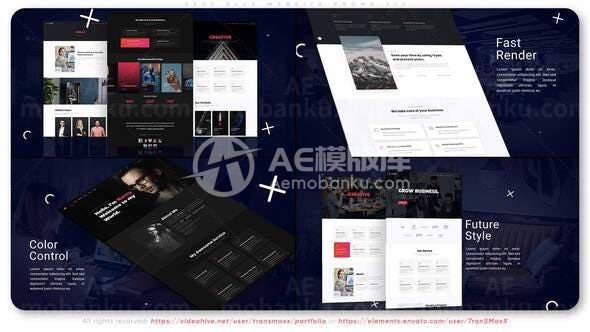 深蓝网站推广宣传促销展示AE模板