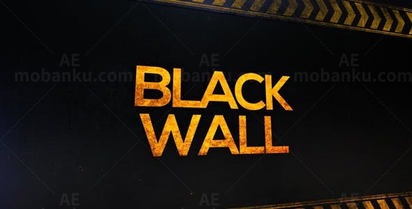 黑墙背景图片视频展示AE模板