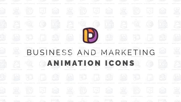 商业和营销动画图标演绎AE模板