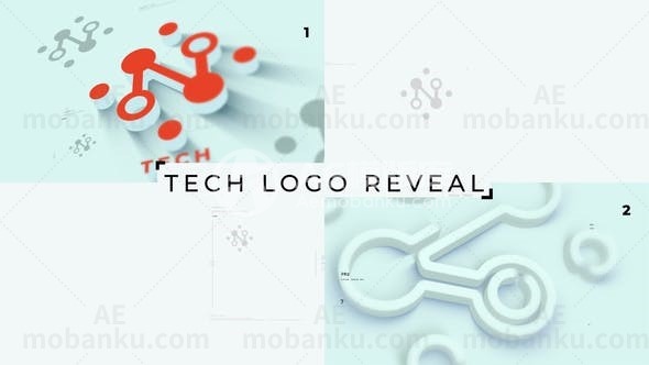 高科技logo演绎动画AE模板