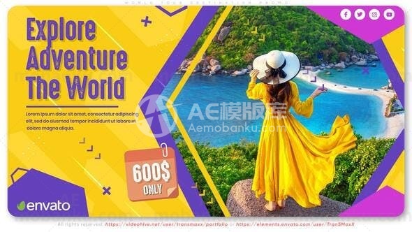 世界旅游目的地促销AE模板