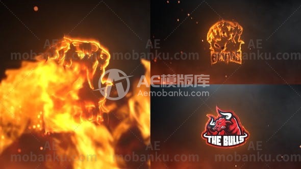 27473史诗级火焰logo演绎动画AE模版Epic Fire Logo Reveal