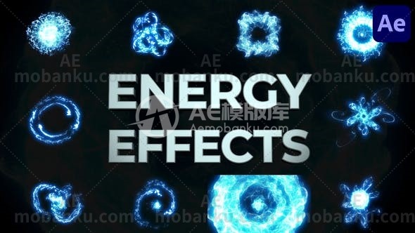 27694能量效果转场过渡动画AE模版Energy Effects And Transitions for After Effects