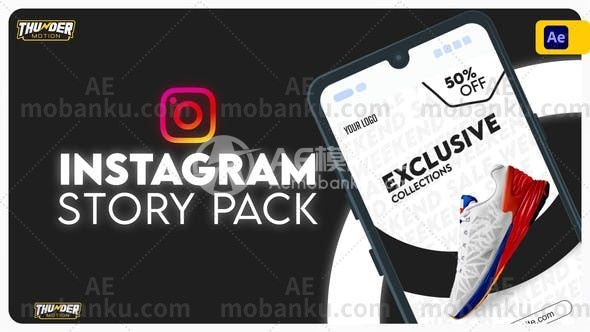 28326Instagram故事包动画AE模版Instagram Story Pack