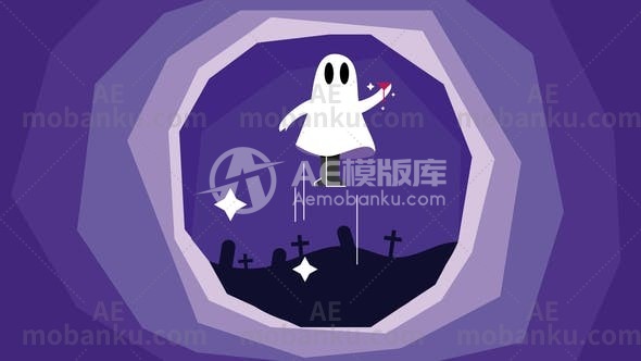 28345万圣节logo演绎动画AE模版Halloween Logo