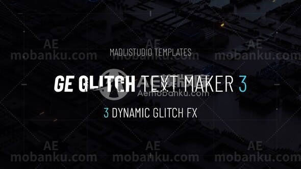28667信号干扰文字标题AE模版Ge Glitch Text Maker 3